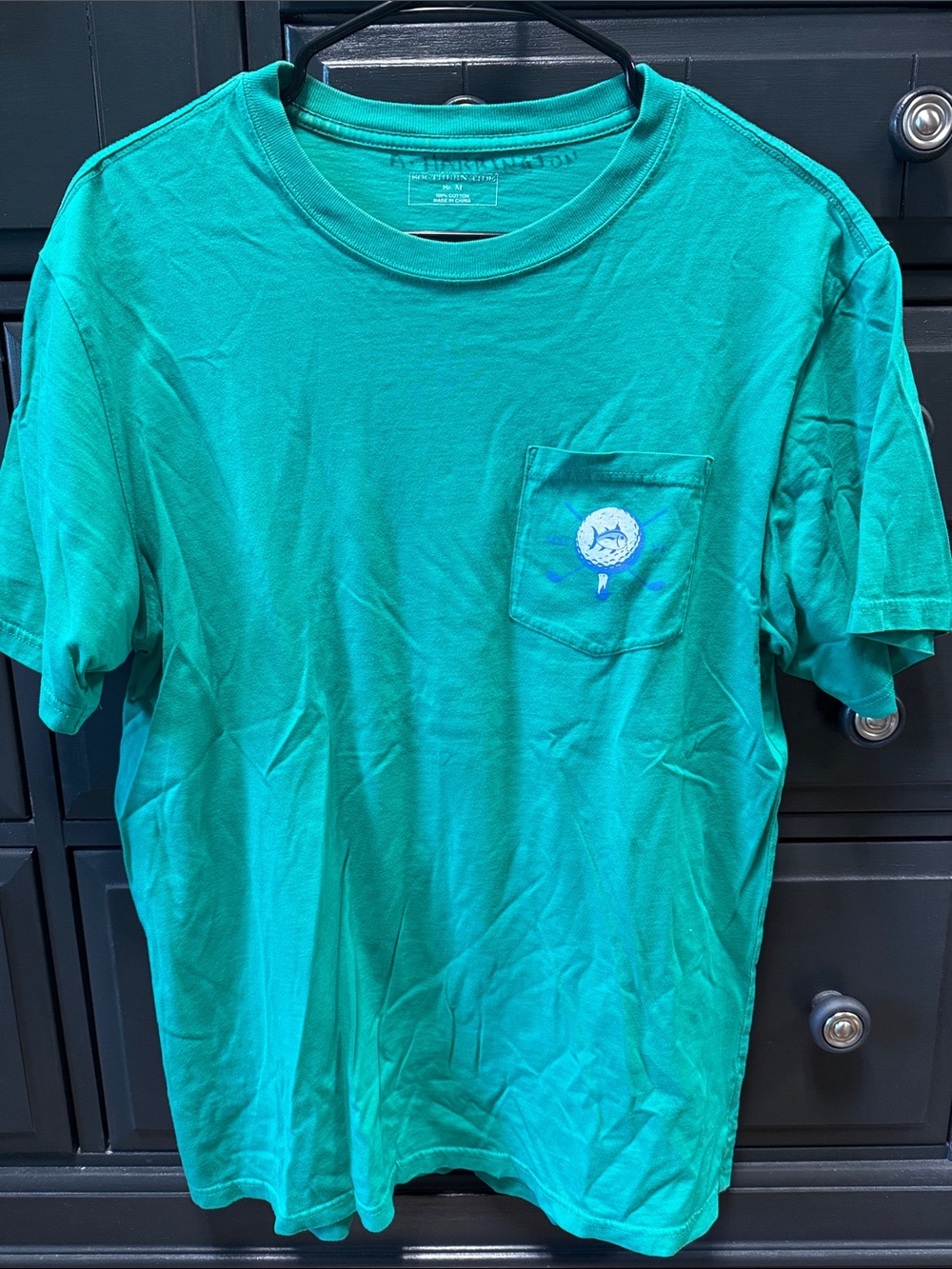 Southern Tide Teal Short Sleeve Pocket Tee